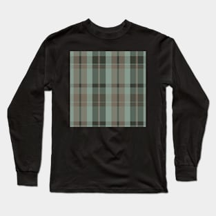 Dark Academia Aesthetic Aillith 2 Hand Drawn Textured Plaid Pattern Long Sleeve T-Shirt